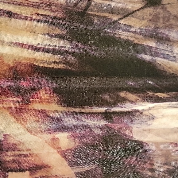 Vera Wang assymetric tie dye long sleeve top tunic - Picture 6 of 9